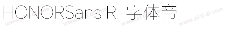 HONORSans R字体转换